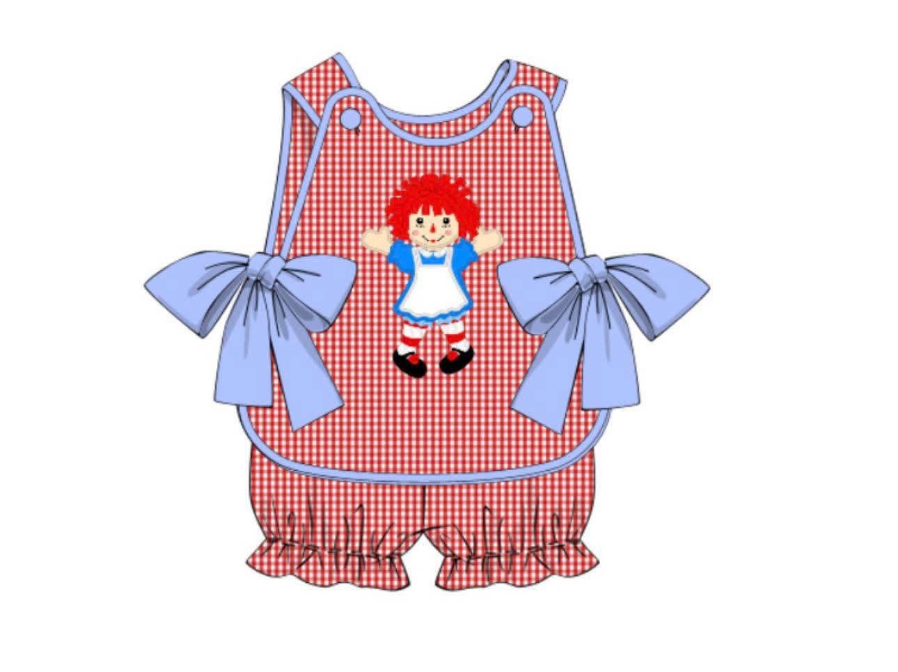 Throwback Pre Order: Raggedy- Girls Woven Bubble Short Set