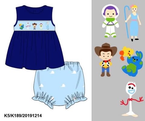 Throwback Pre Order: Toy Buddies- Girls Knit Bloomer Set