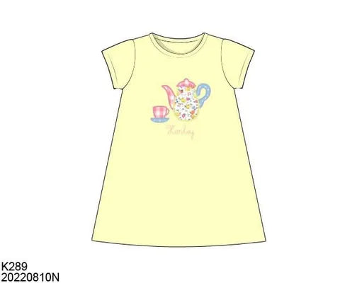 Throwback Pre Order: Girls Only- Tea Pot Knit Play Dress