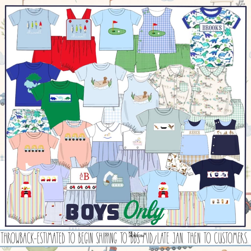 Throwback Pre Order: Boys Only- Bubble Gum Seersucker Bubble
