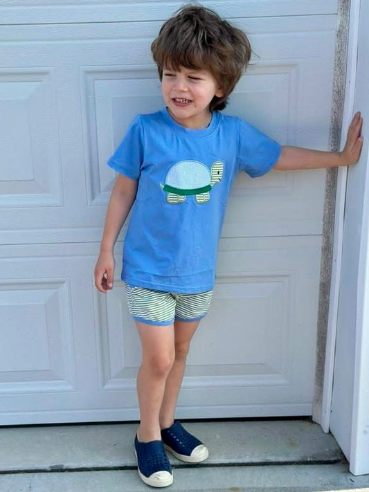RTS: Turtle Turtle- Boys Knit Shortie Set