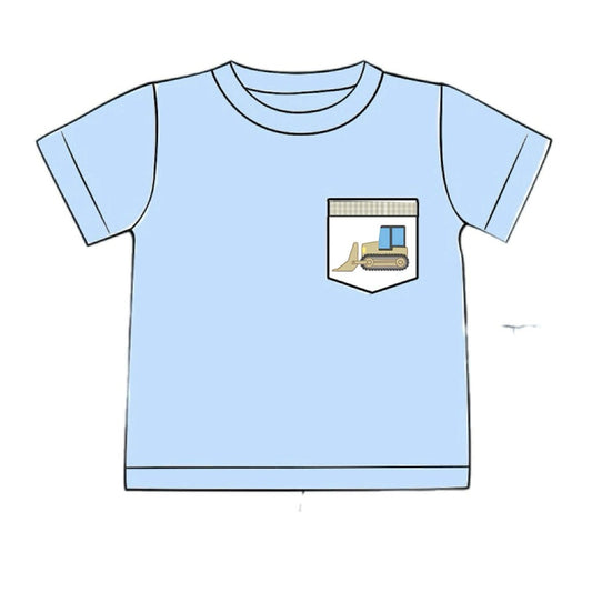 Pre Order 140: Boys Mix & Match- Construction Pocket Knit Shirt