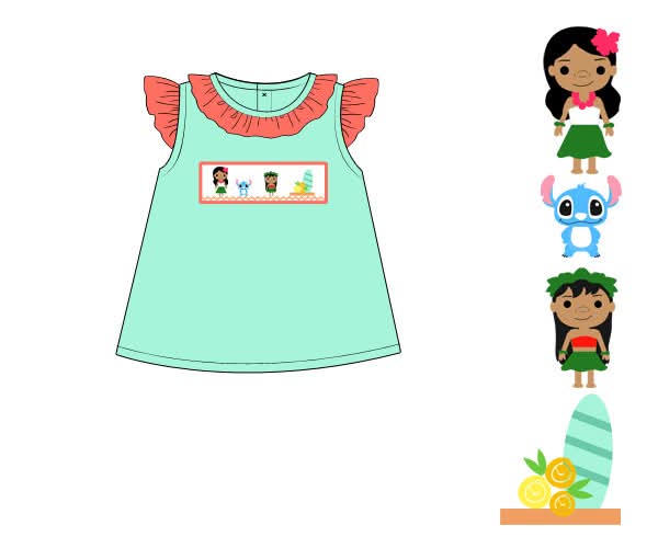 RTS: Character Collection- Girls Experiment 626 Smocked Shirt