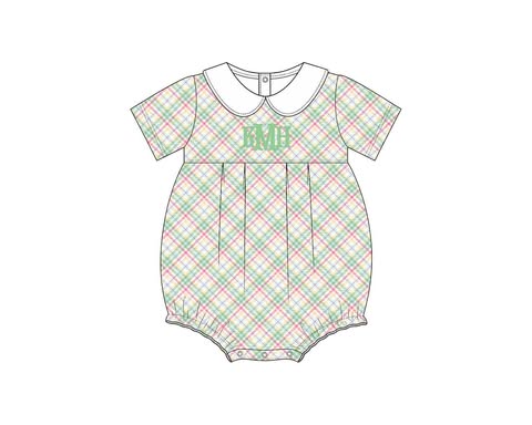 Special Pricing Presale: Tabby's Tulips & Trevor Plaid- Boys Knit Bubble