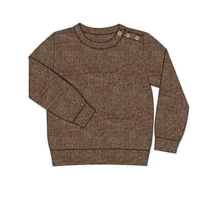 RTS: Fall Sweaters- Girls Brown Sweater "BIG SISTER"