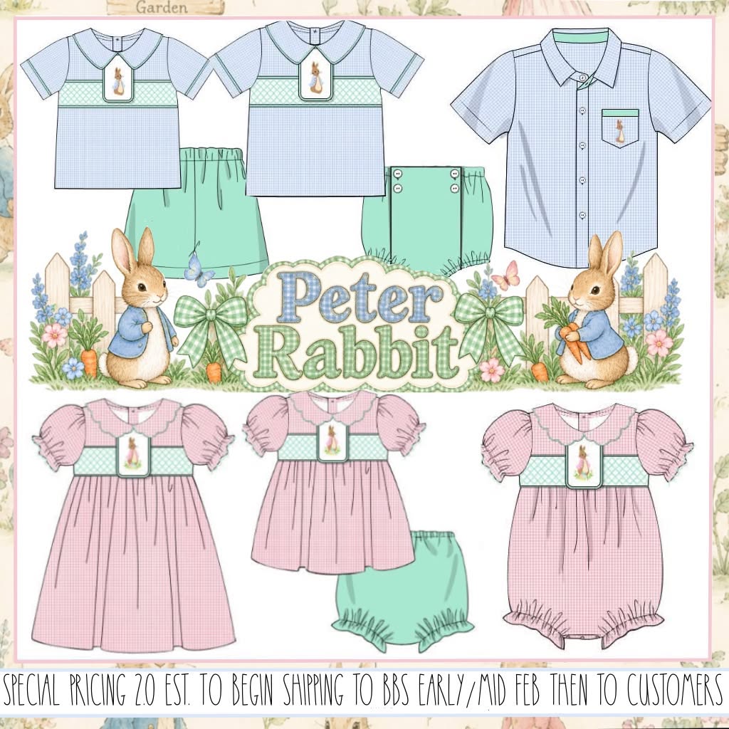 Special Pricing 2.0: Peter Rabbit- Girls Smocked Woven Dress