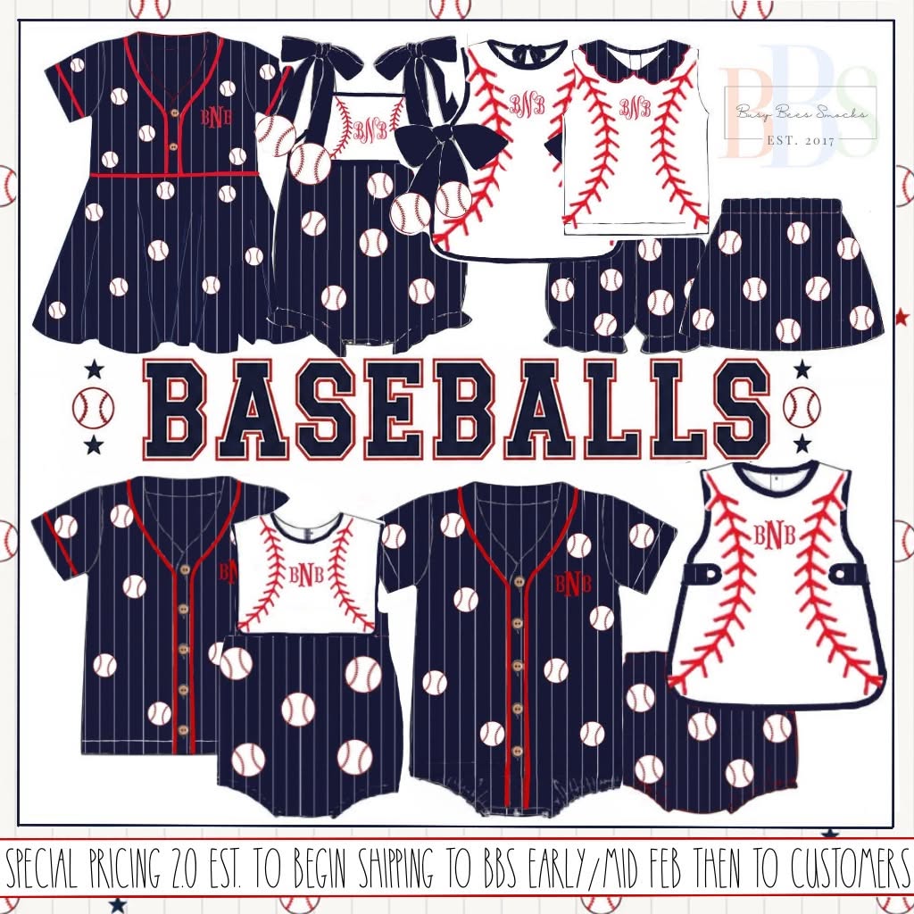 Special Pricing 2.0: Navy Baseball- Unisex Knit Apron Set