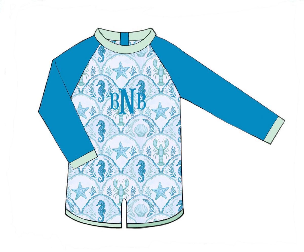 Pre Order 149: August Coast- Boys 1pc Rashguard Swim