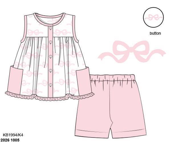 Pre Order 152: Girls Only- Ella Beau Biker Short Set