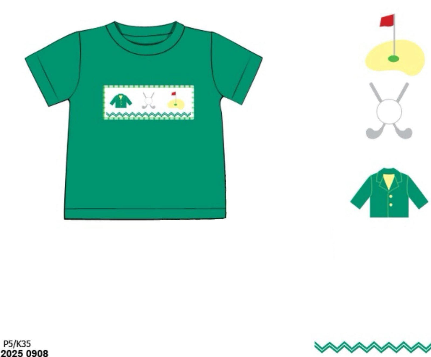 Pre Order 146: Sports- Boys Smocked Golf Knit Shirt