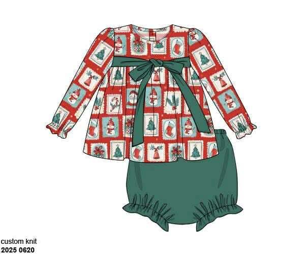 RTS: Pine & Dandy- Girls Knit Bloomer Set