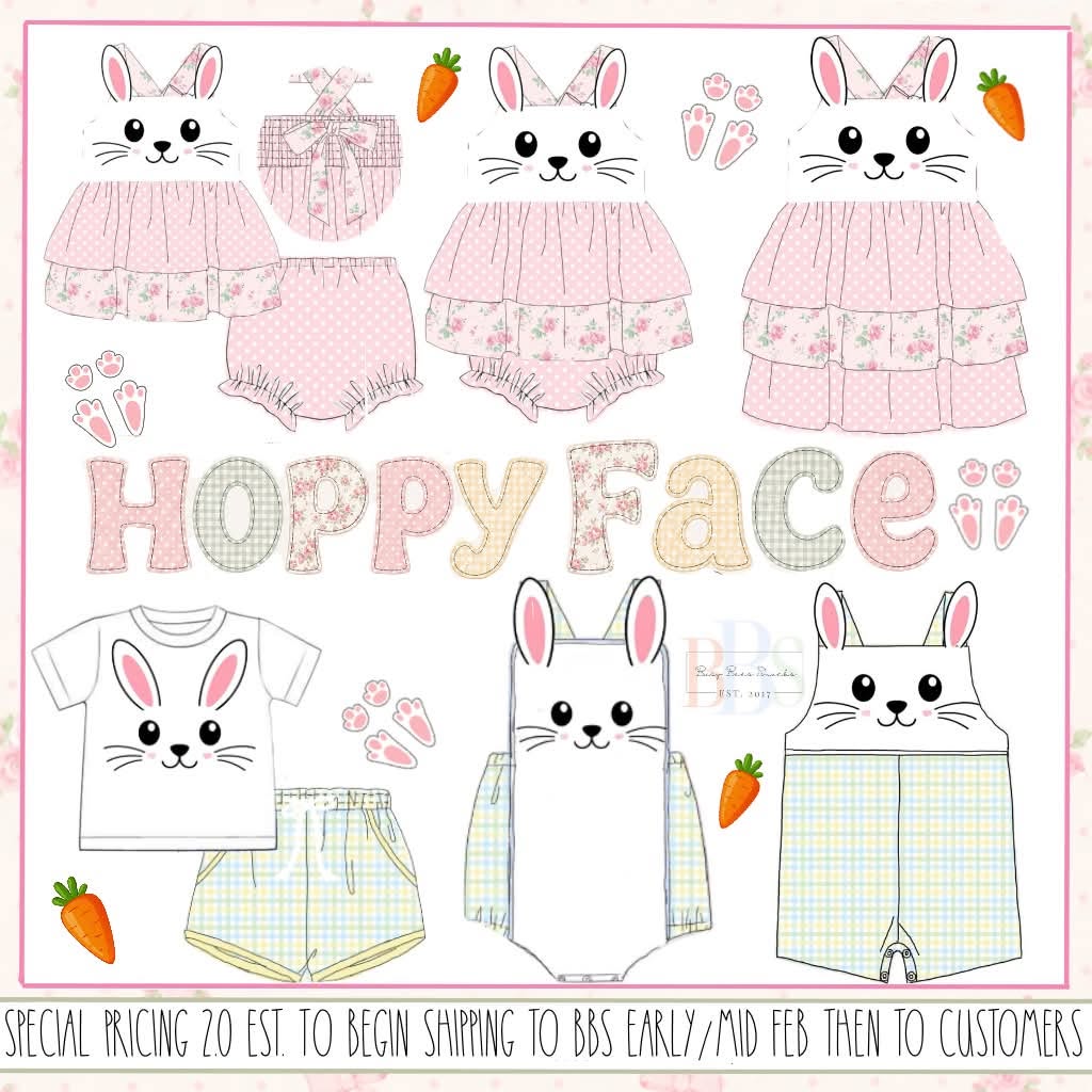 Special Pricing 2.0: Hoppy Face- Girls Woven Bubble