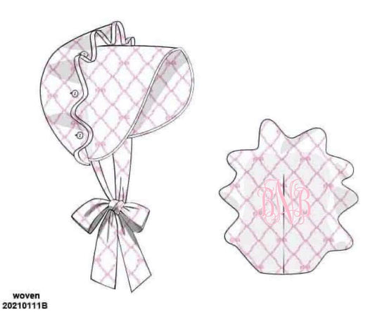 Pre Order 136: Ella Beau- Girls Woven Bonnet