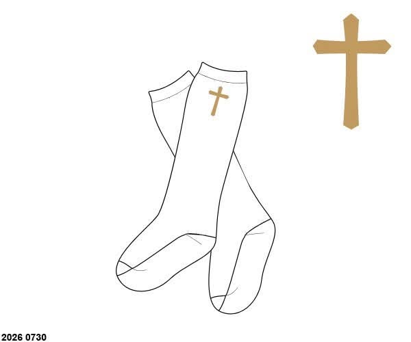 Pre Order 148: Linen Cross- Boy Socks