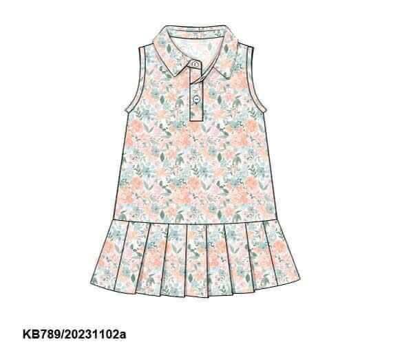 Pre Order 133: Finlee Flashback- Girls Knit Tennis Dress