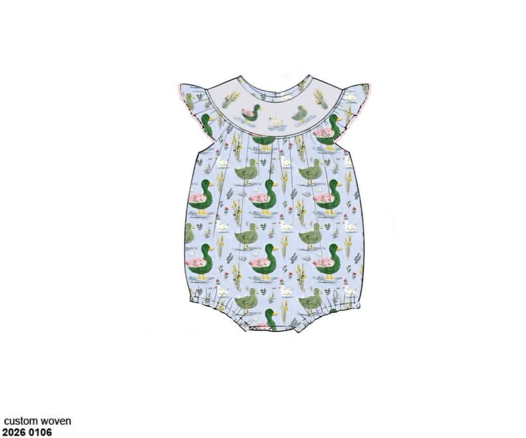 Pre Order 138: Walden Pond- Girls Smocked Bishop Bubble