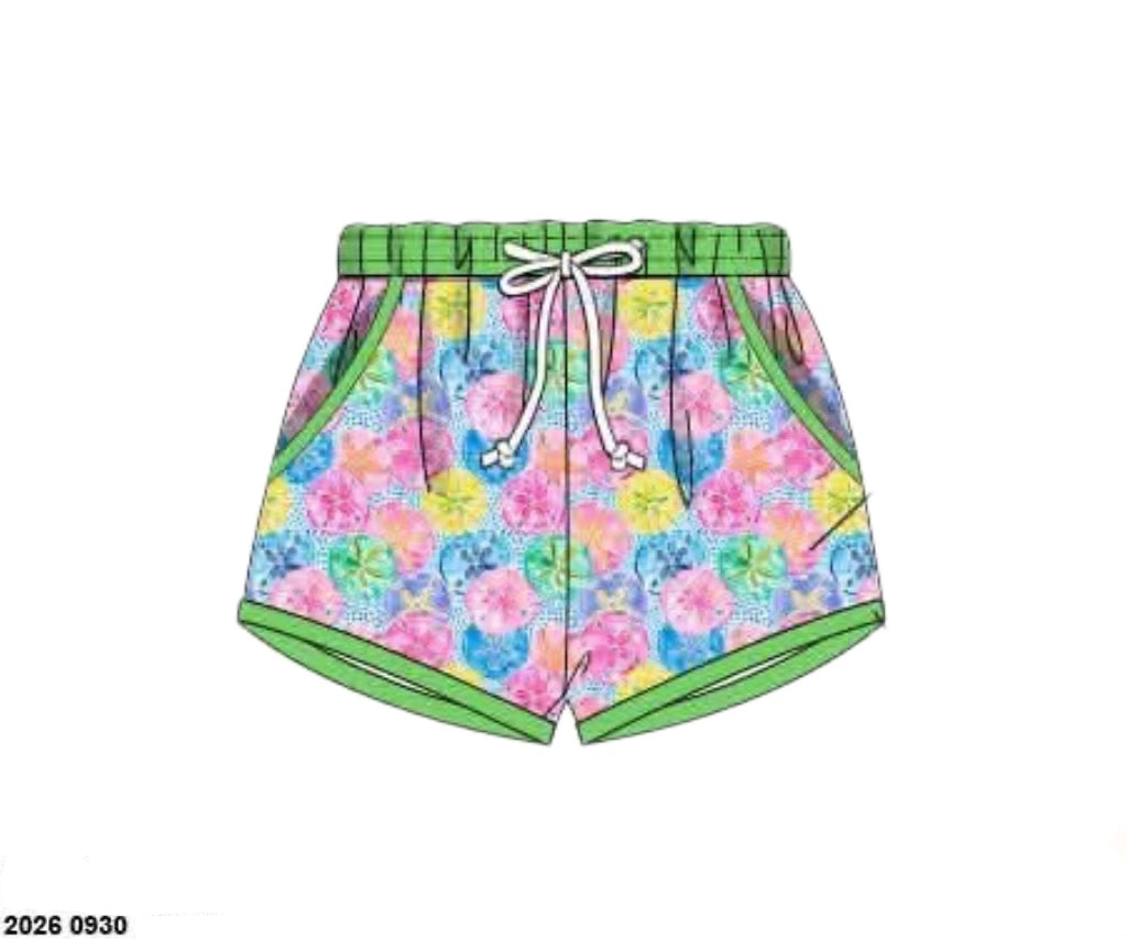 Pre Order 151: Swim Safe Sand Dollars- Boys Woven Swim Shorties