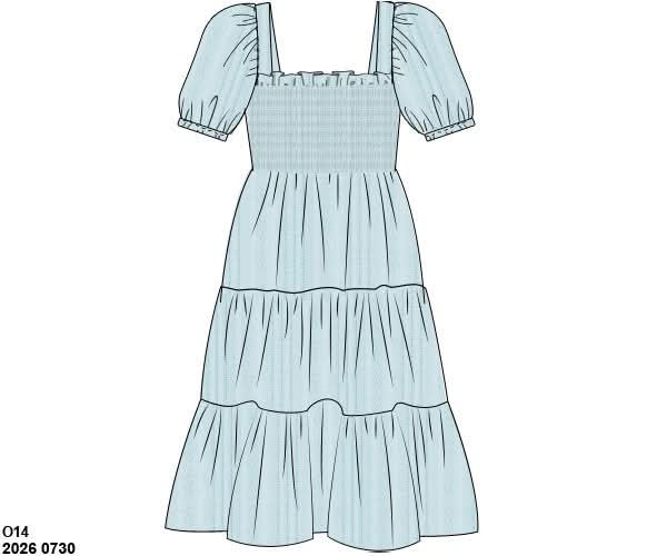 Pre Order 148: Linen Cross- Mom/Mini Blue Midi Dress