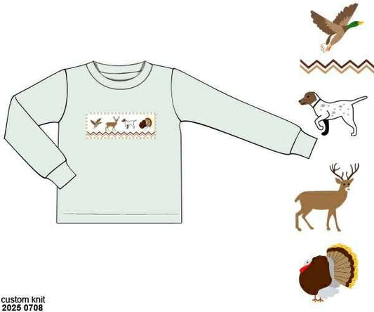 RTS: Fawn & Feathers- Boys Knit Shirt