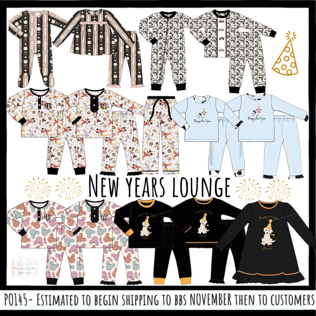 Pre Order 145: New Years Lounge- Boys Mutt Party Knit 2pc Set