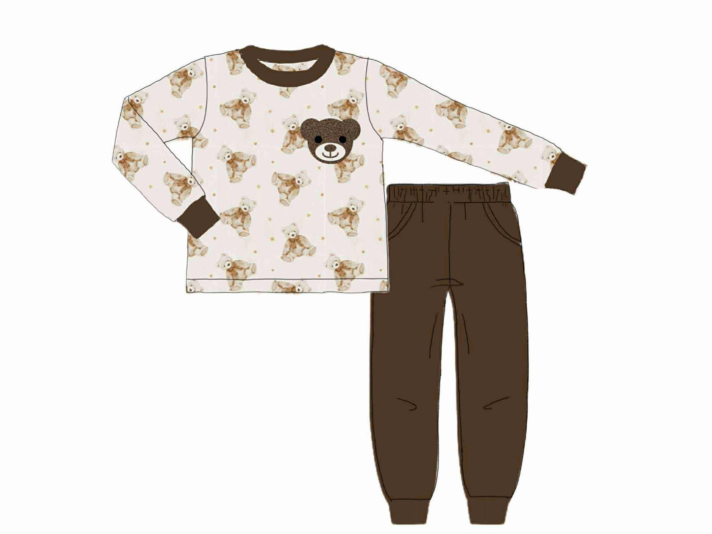 RTS: Beary Sweet- Boys Knit Jogger Set