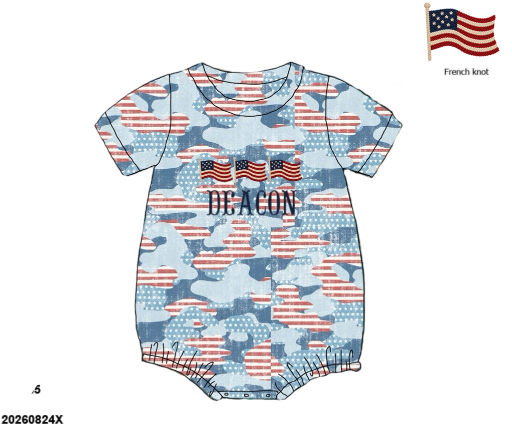 Camo Craze Flash Presale: Boys T-shirt Bubbles- Merica
