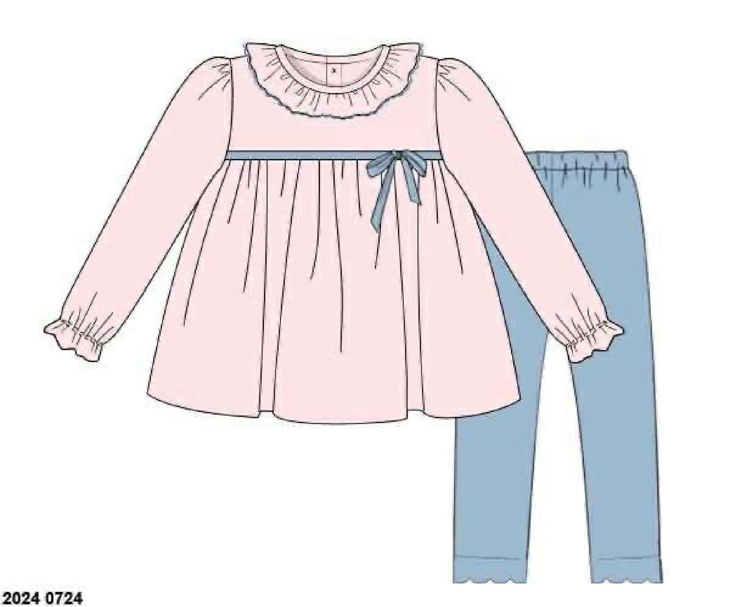 RTS: Hallie & Hudson- Girls Knit Legging Set "Aria Kate