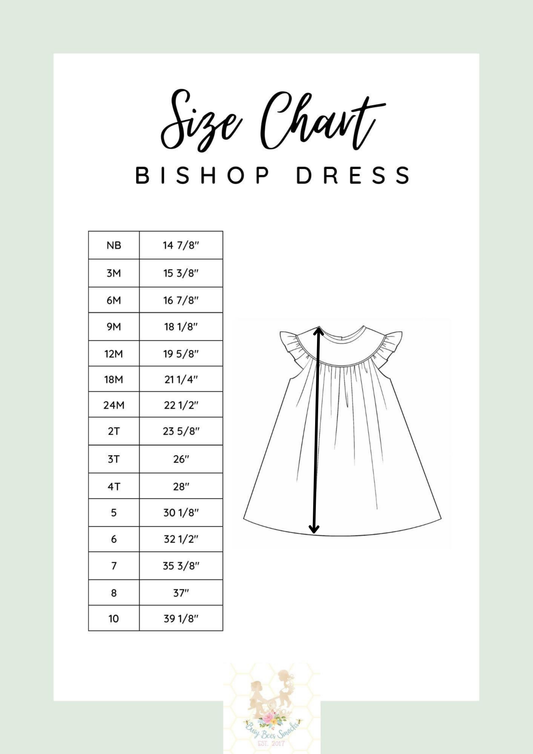 Bishop Dress Size Chart