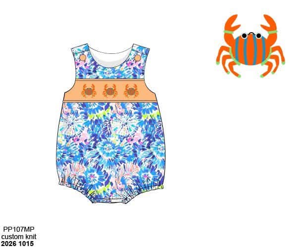 Pre Order 152: Crab Coast- Boys Smocked Bubble