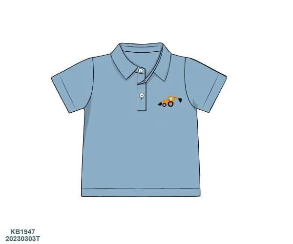 RTS: Polo Collection- Boys Embroidered Excavator Shirt