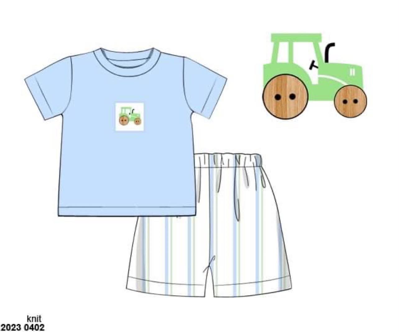 Throwback Pre Order: Bluebell Acres- Boys Knit Short Set