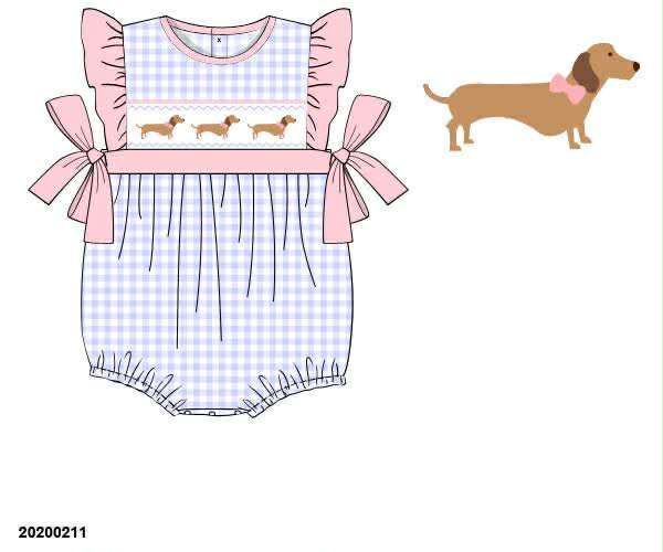 Pre Order 132: Darlin Doxies- Girls Knit Bubble