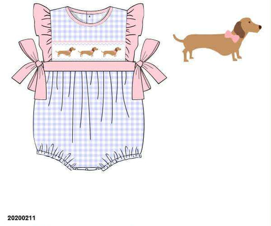 Pre Order 132: Darlin Doxies- Girls Knit Bubble