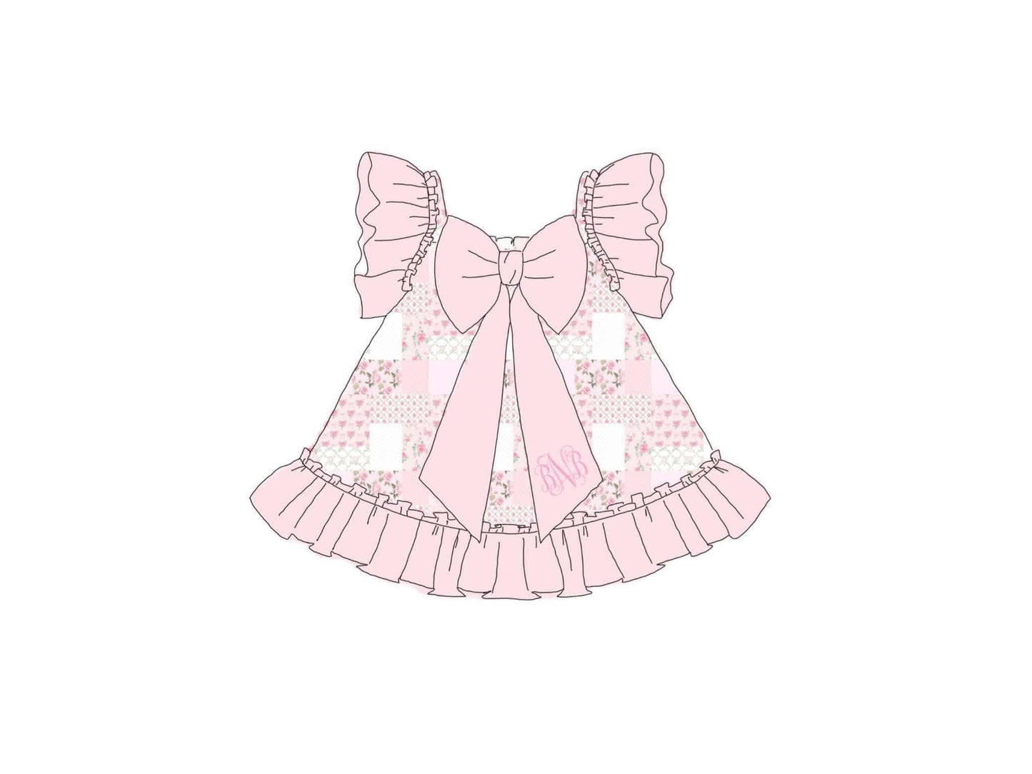 Pre Order 146: Girls Only- Emmaline’s Patchwork Bow Shirt