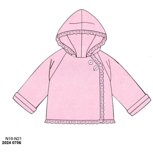 RTS: Fleece Jackets- Girls Pink Button Fleece
