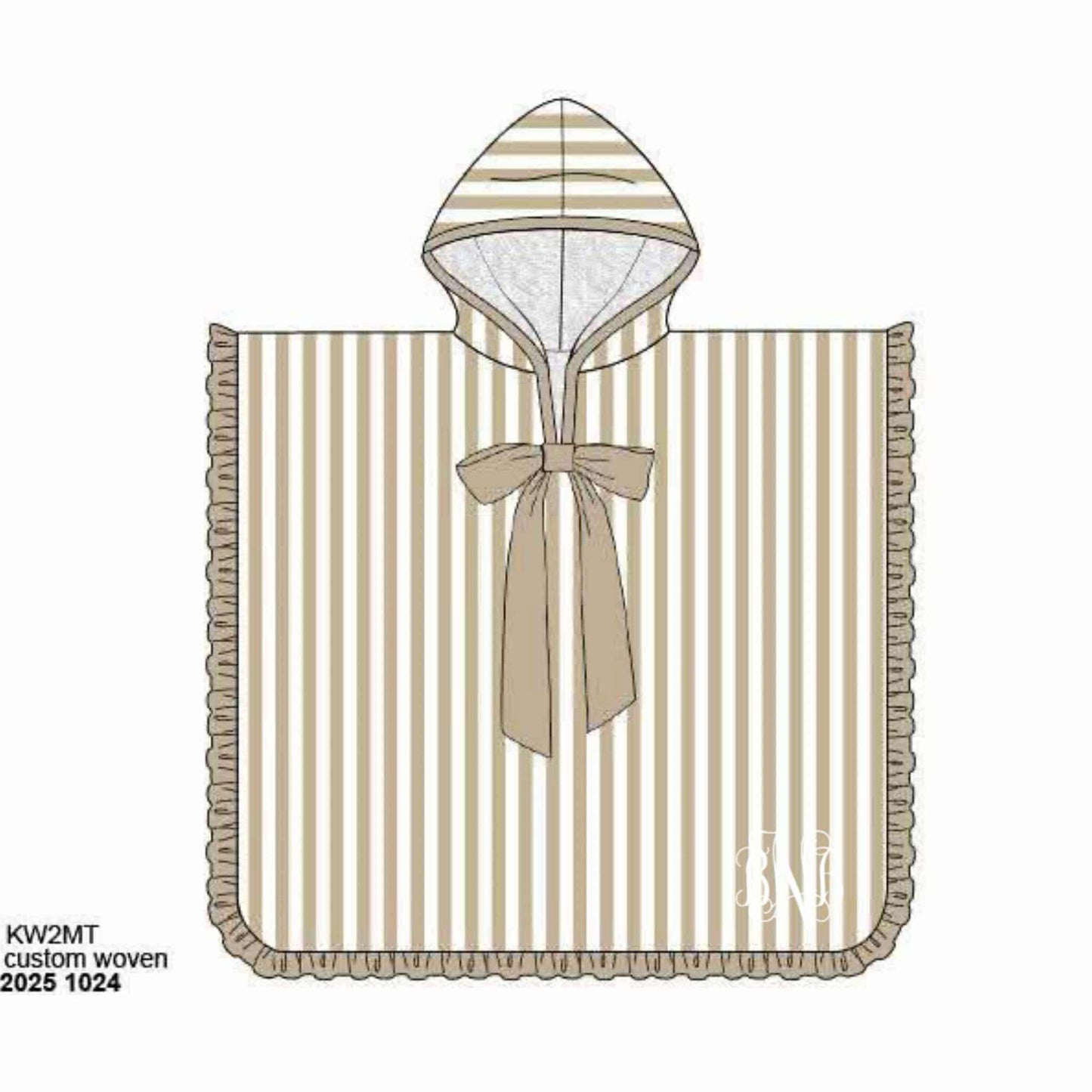 Pre Order 138: Caicos Stripe - Girls Hooded Towel