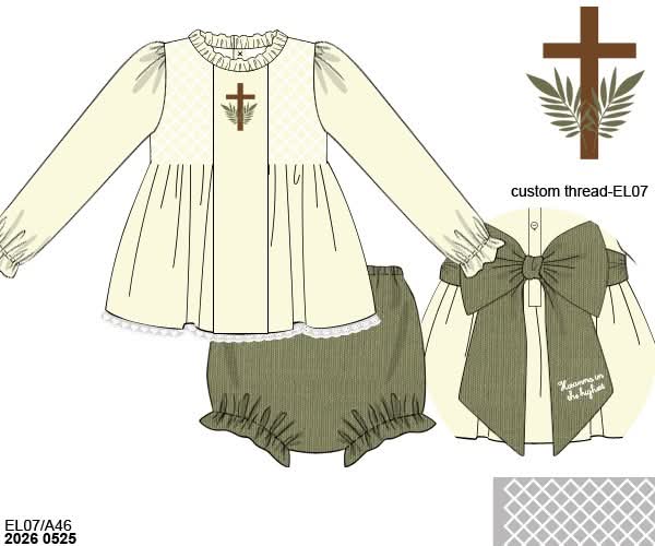 Pre Order 148: Hosanna- Girls Woven Bloomer Set