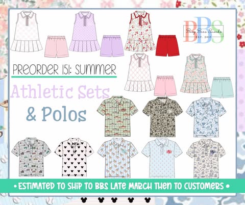 Pre Order 151: Athletic Sets & Polos- Boys Baseball Toile Polo
