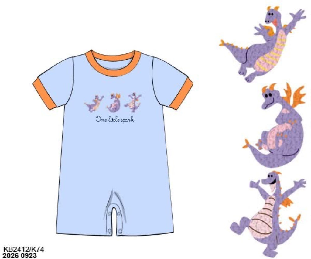 Pre Order 151: Spark- Boys French Knot Romper
