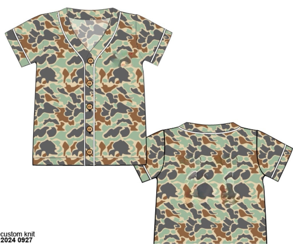 RTS: Camo 'Merica- Boys Knit Jersey Shirt