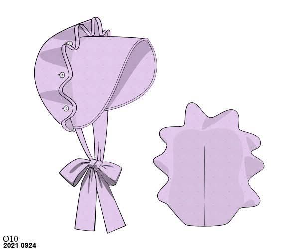 Throwback Pre Order: Girls Only- Purple Swiss Dot Bonnet