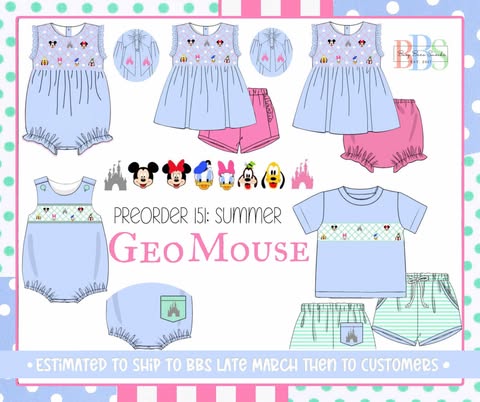 Pre Order 151: Geo Main Street- Girls Smocked Knit Shortie Set