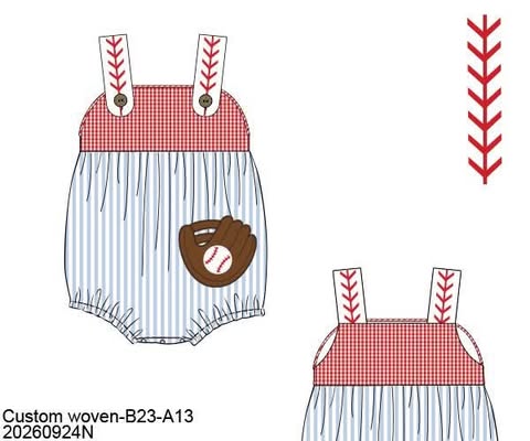 Pre Order 152: Baseball- Boys Knit Bubble