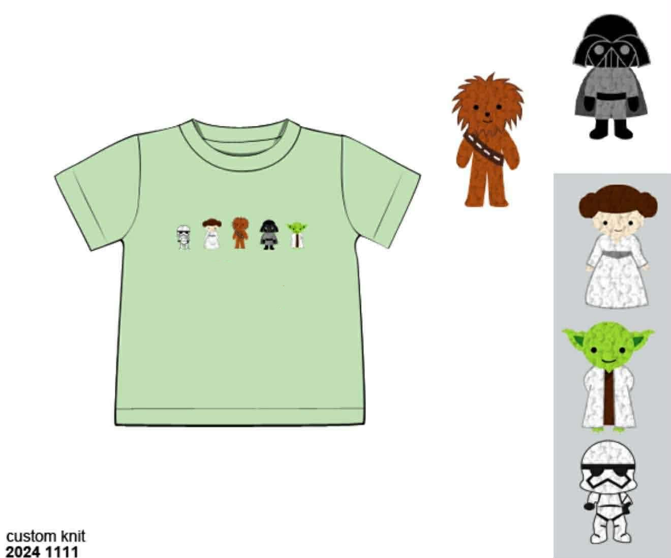 RTS: Character Collection- Boy French Knot Galaxy Friends Shirt