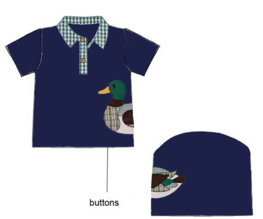 Honey 3: Homestead- Duck: Appliqué Knit Polo