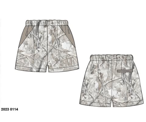 Camo Craze Flash Presale: Swim- Dad/Mini Woven Traditional Snow Shorts