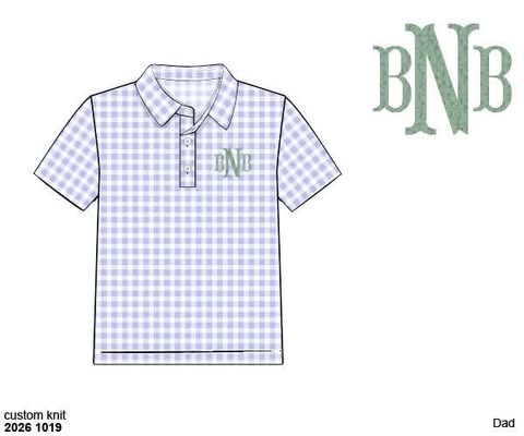 Pre Order 152: Ashley Floral & Gingham- Boys Knit Polo
