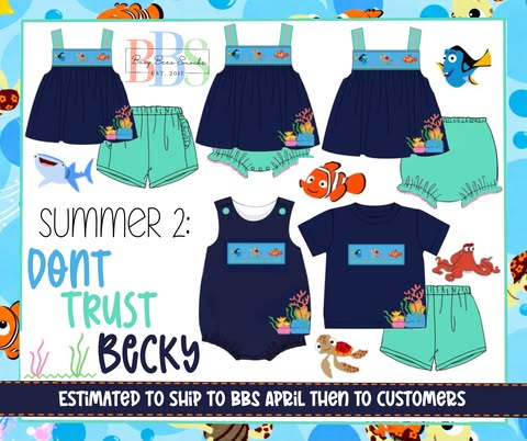 Pre Order 152: Don't Trust Becky- Boys Smocked Knit Bubble