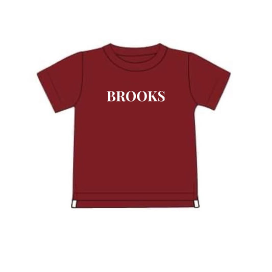 RTS: Boys Knit Shirt- Crimson “BROOKS”