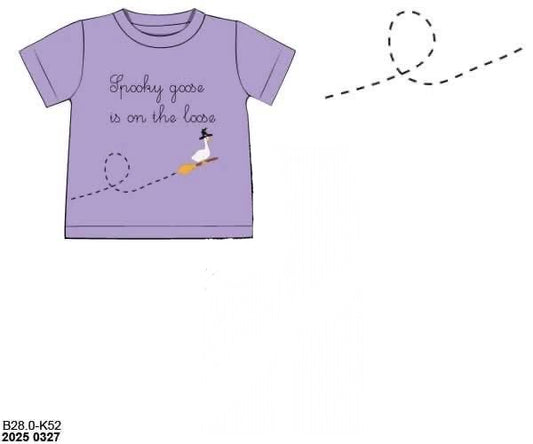 RTS: Halloween Shirt Only- Boys Spooky Goose